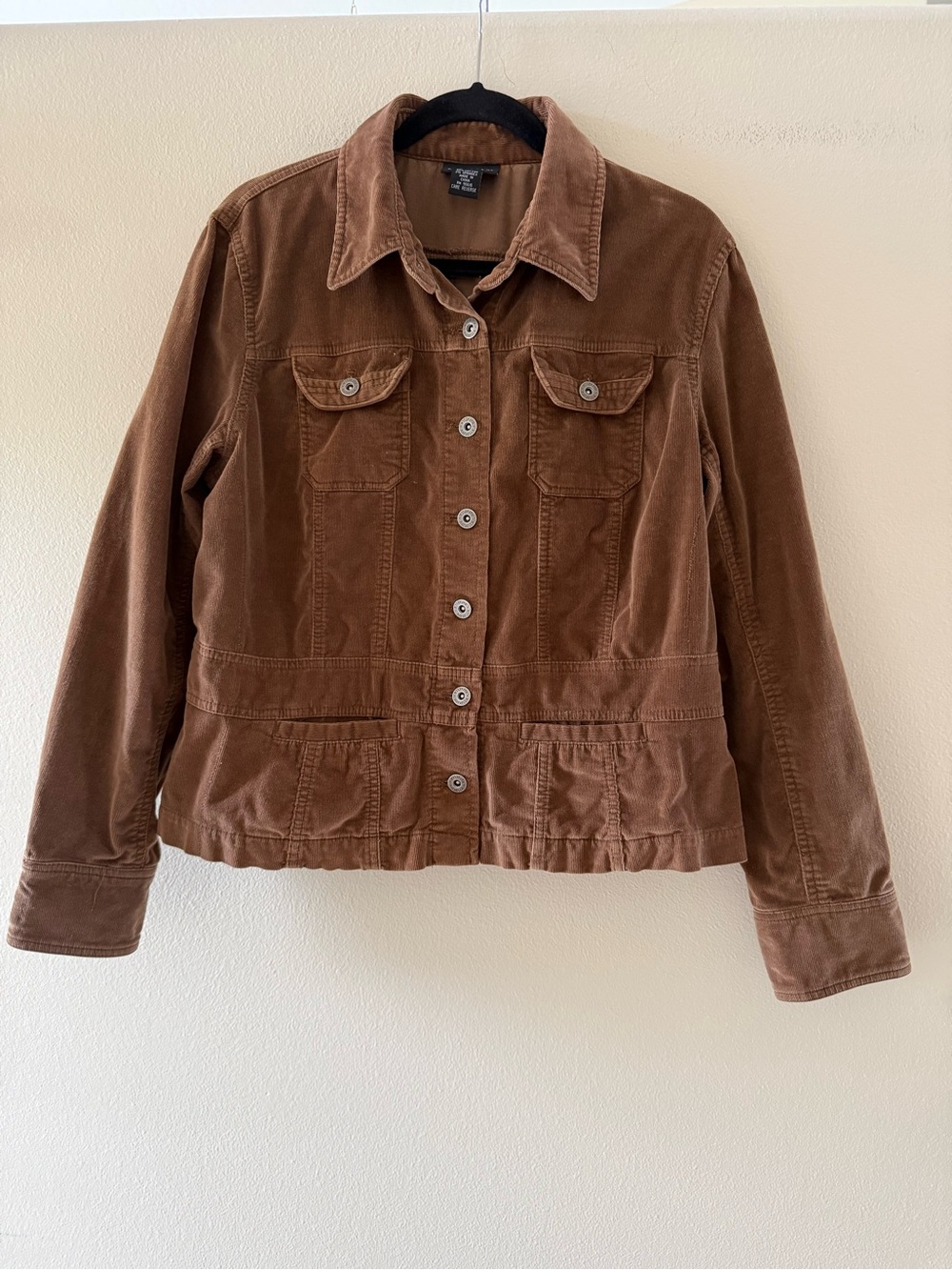 Rafaella Women’s Brown Corduroy Button-Up Jacket